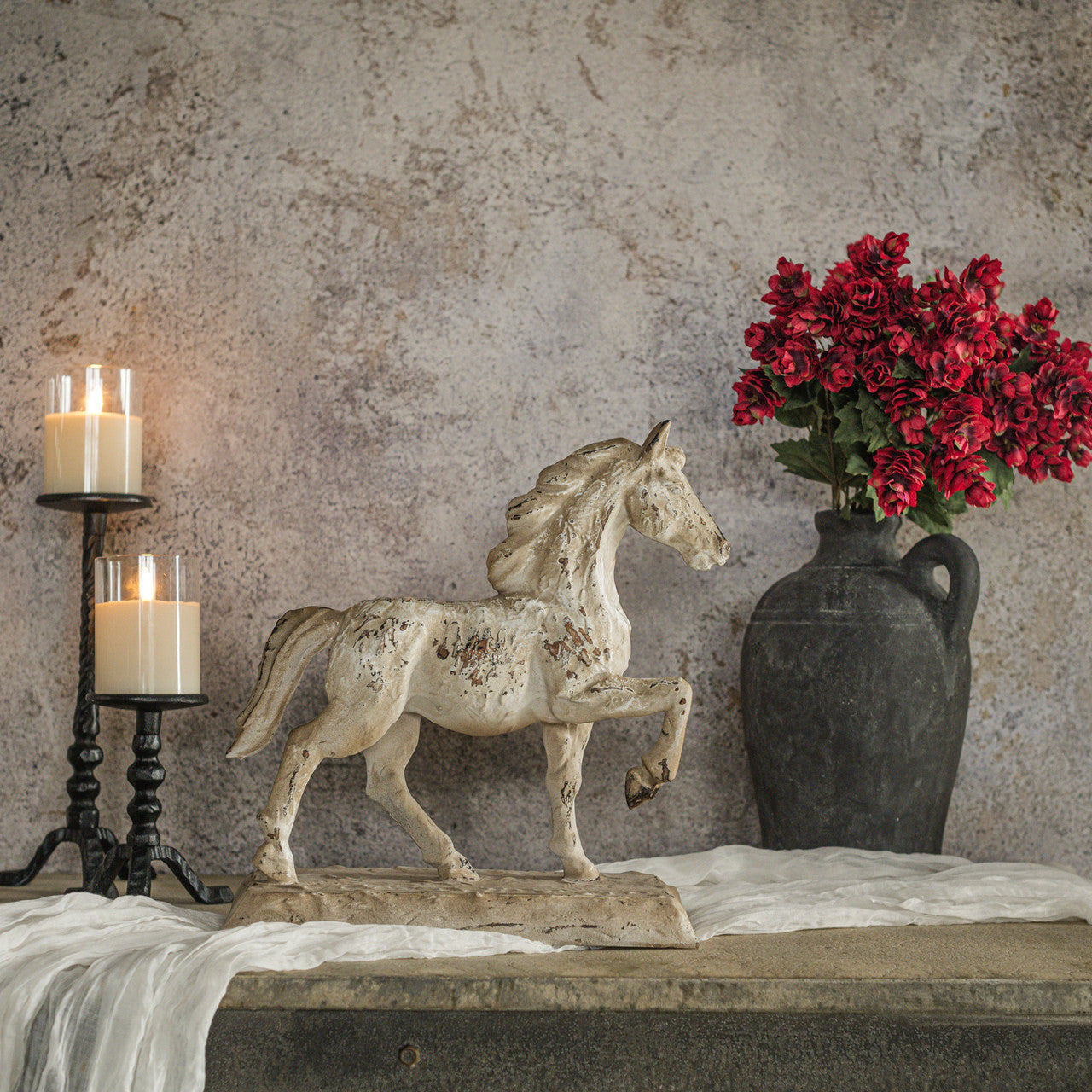 Textured Horse on Stand