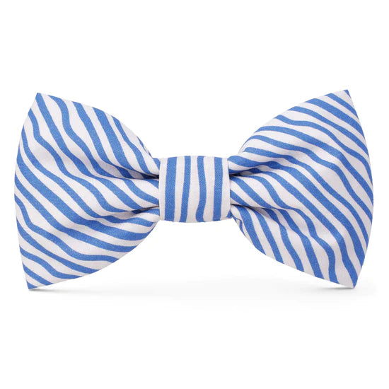 Blue Waves Dog Bow Tie