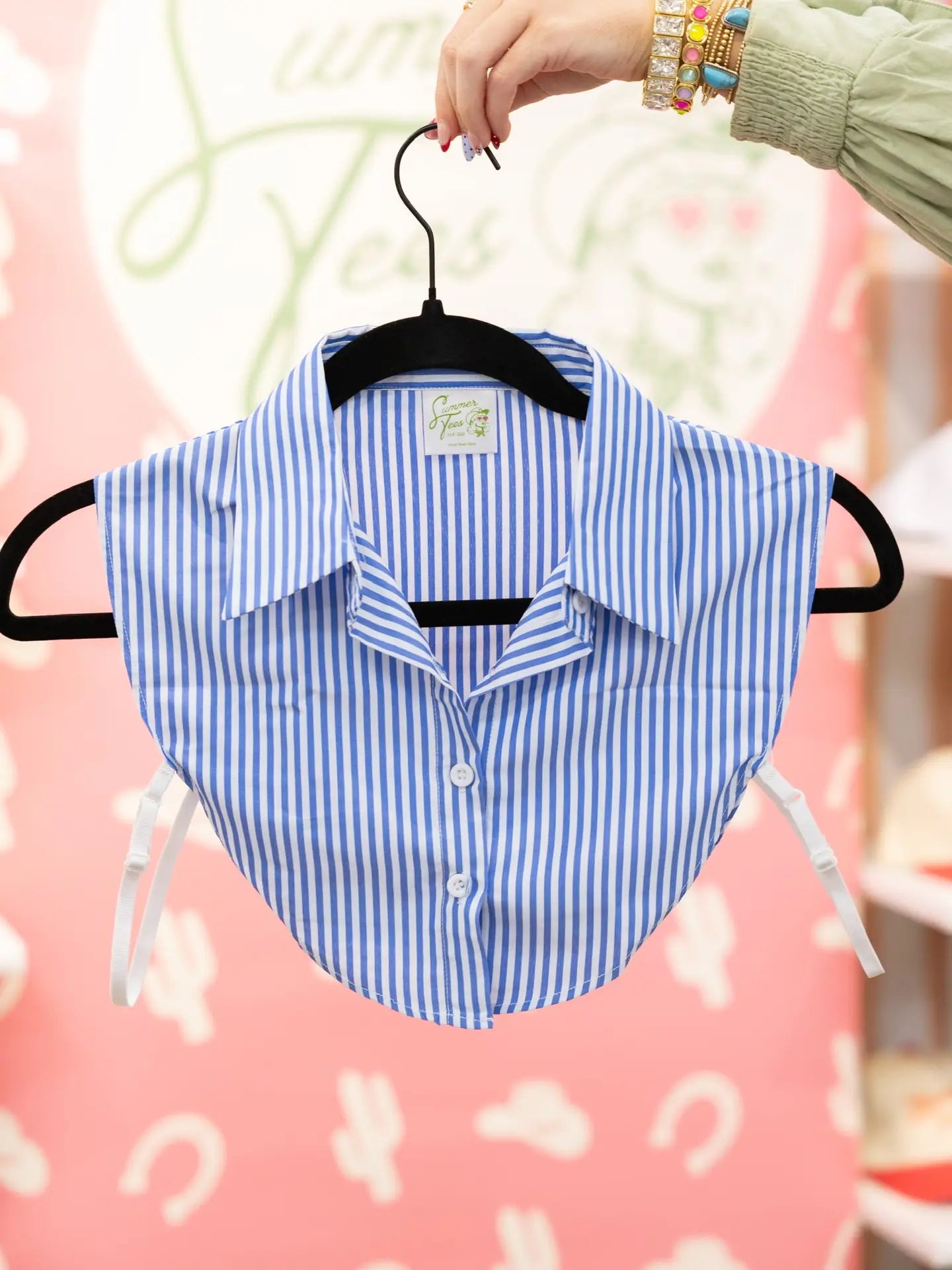 Blue & White Stripe Corporate Collar