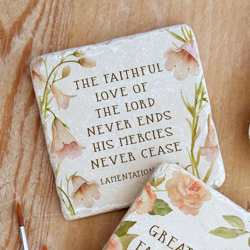 Art Scripture Stone Lamentations 3:22