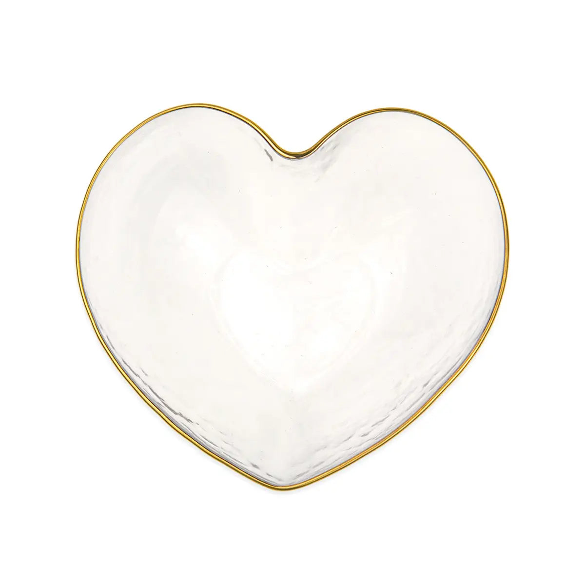 Gold Glass Heart Bowl