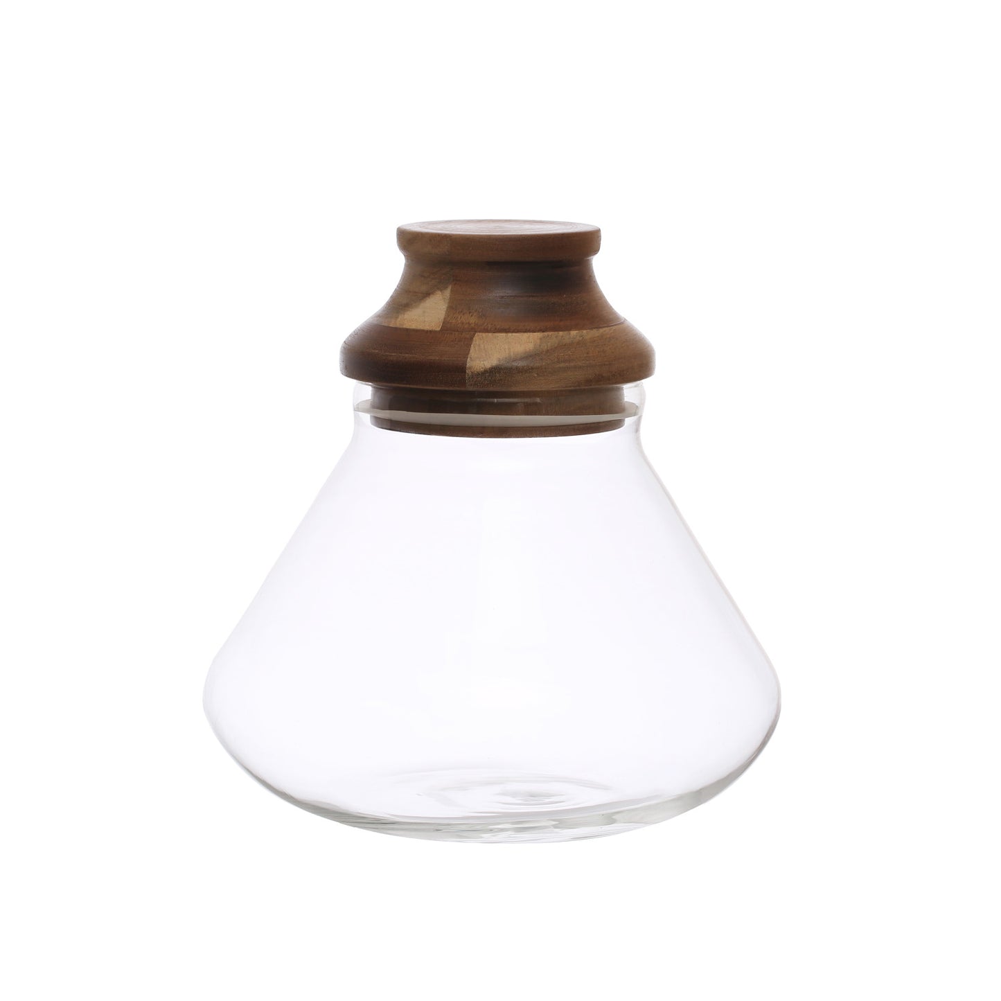 Quart Glass Jar with Acacia Wood Lid