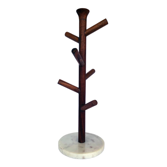 Wood & Marble Mug Rack