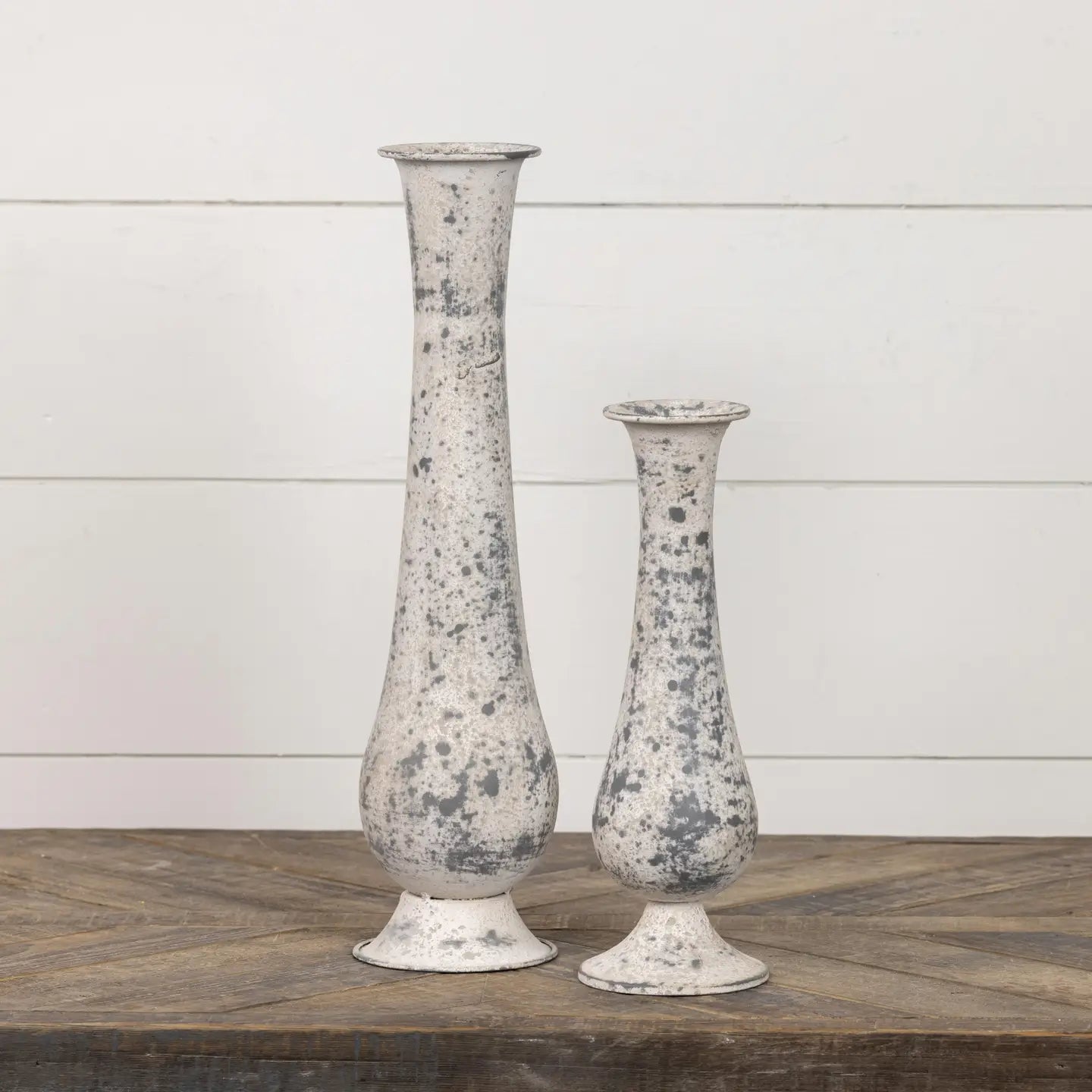 Grey Metal Vases