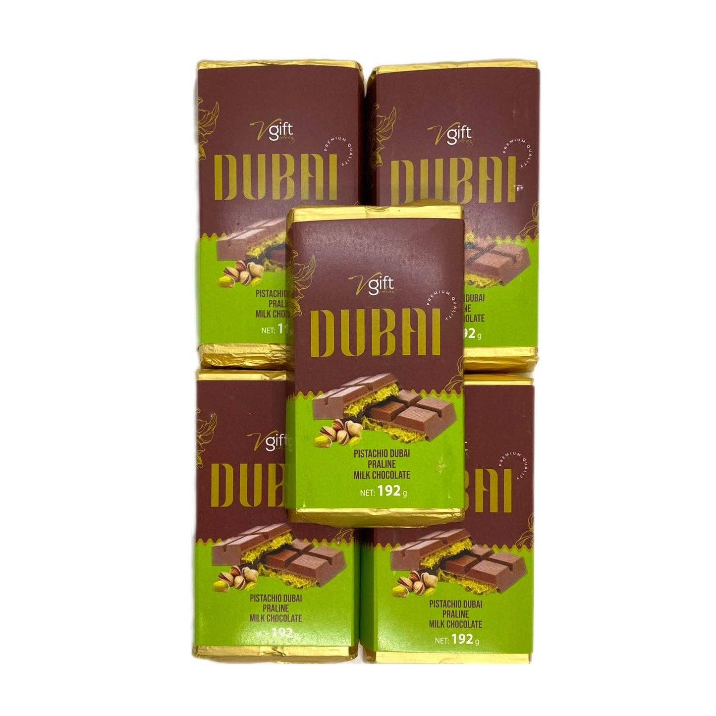 Pistachio Praline Dubai Chocolate Bar – Crispy