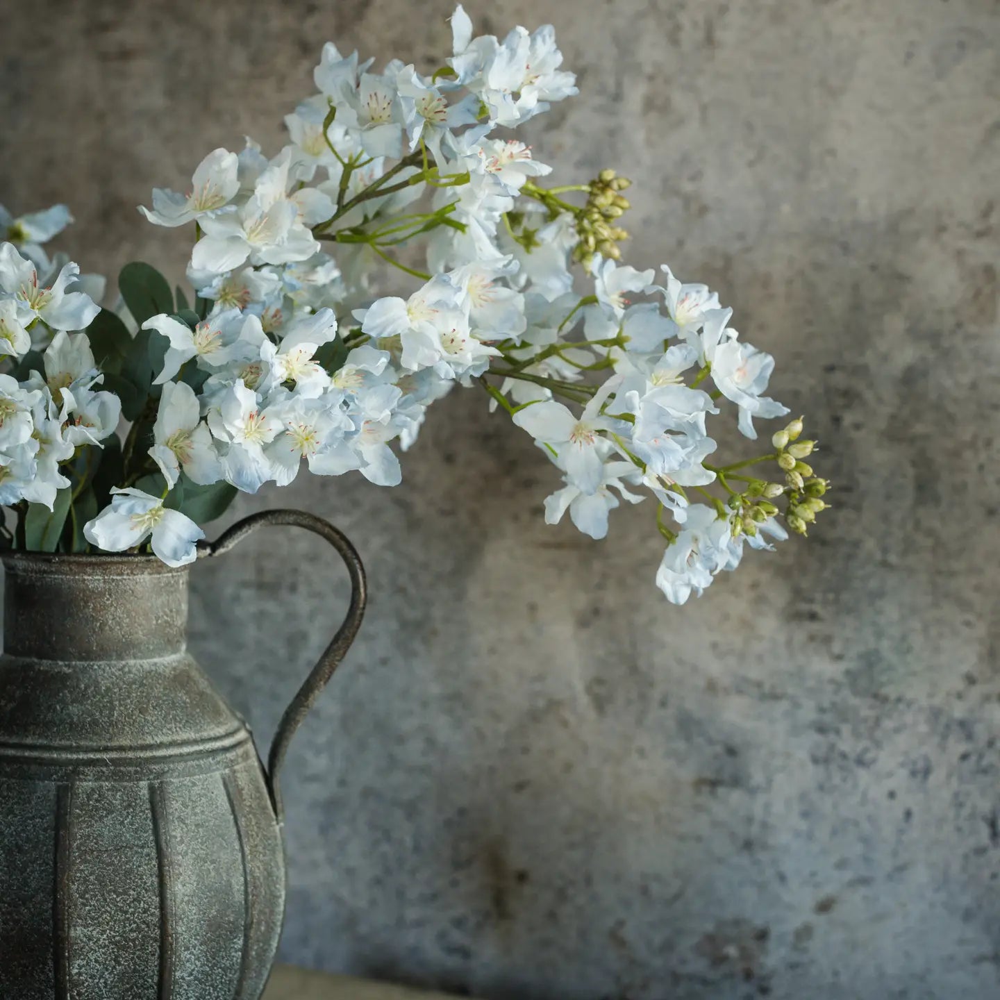 34" Light Blue Blossom Spray