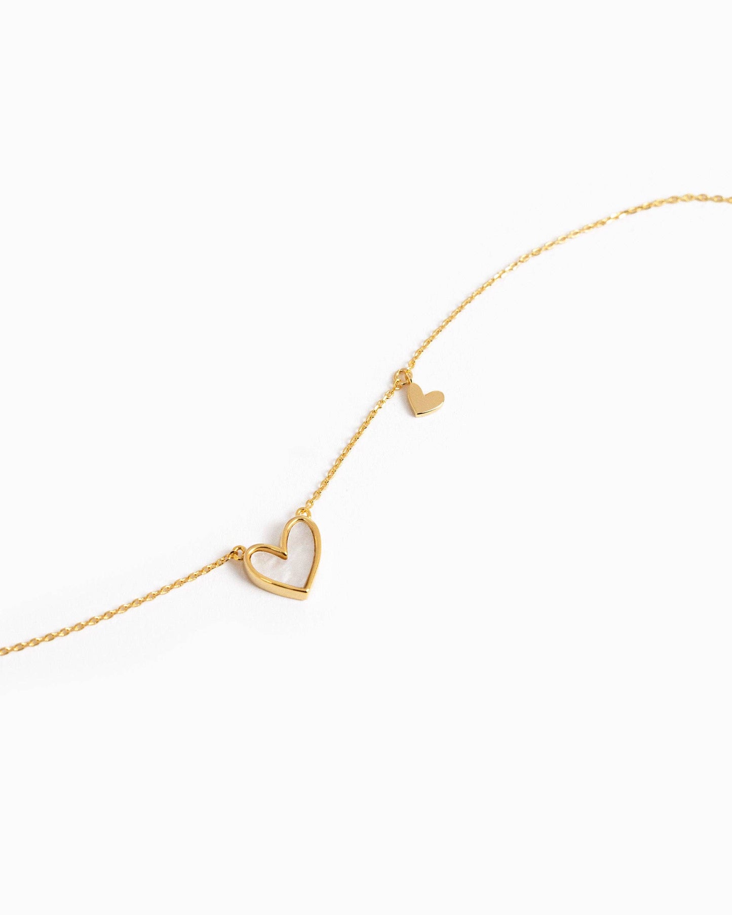 Asymmetrical Heart Station Necklace
