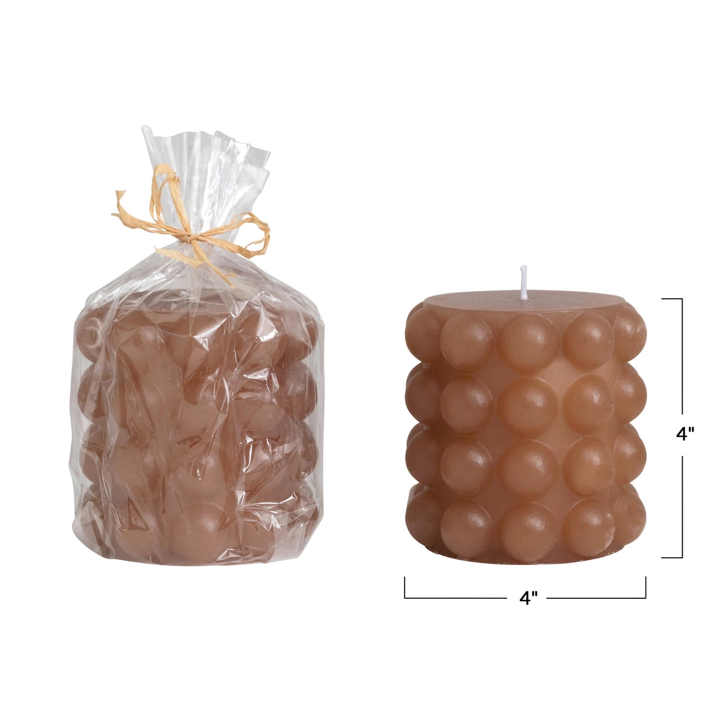 Hobnail Decorative Pillar Candle
