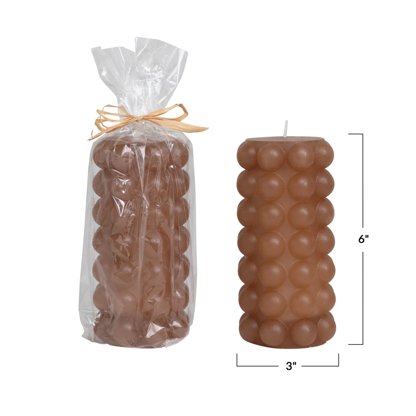 Hobnail Decorative Pillar Candle