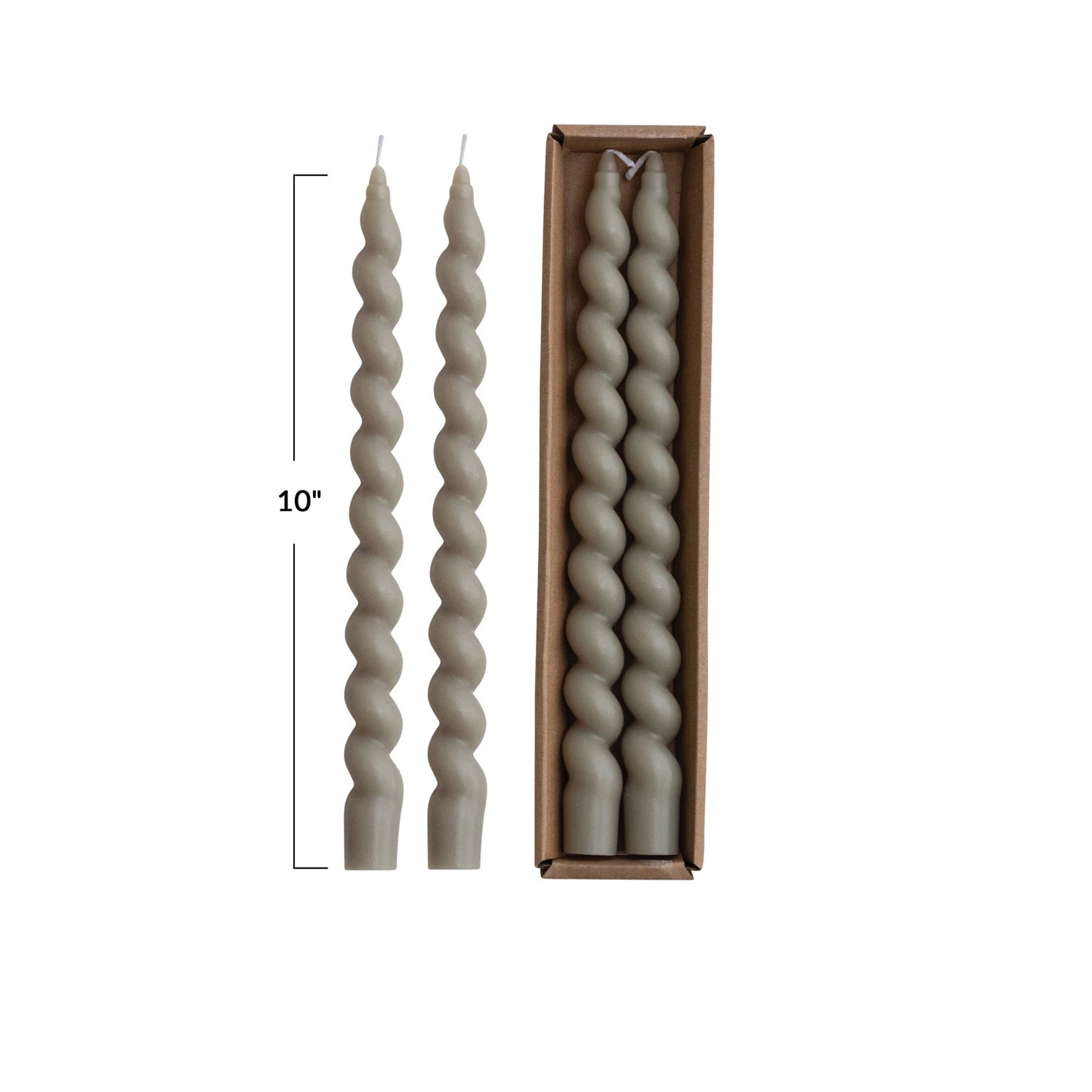 Set of 2 Twisted Taper Candles