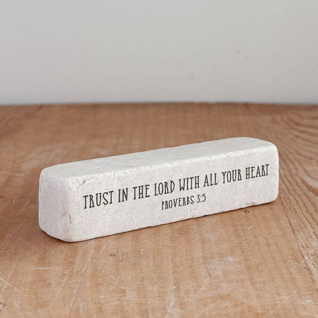 Art Scripture Stone Proverbs 3:5