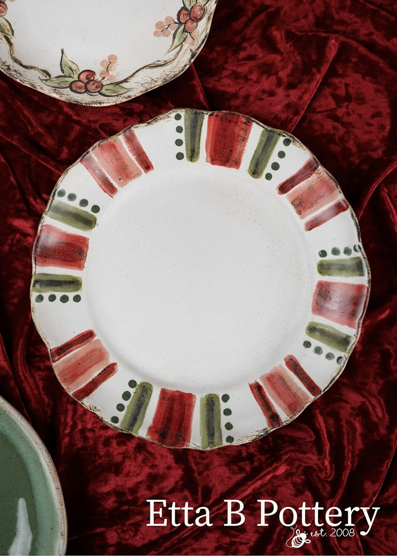 Christmas Stripes & Dots Buffet/Platter