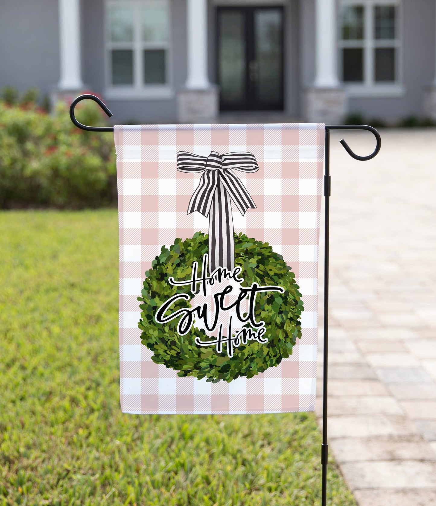 Home Sweet Home Wreath Garden Flag