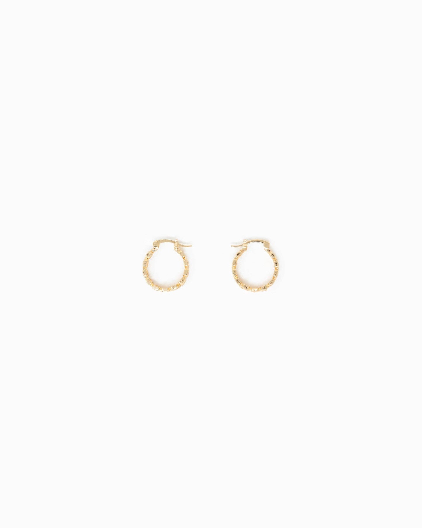 Checkered Mini Hoop Earrings