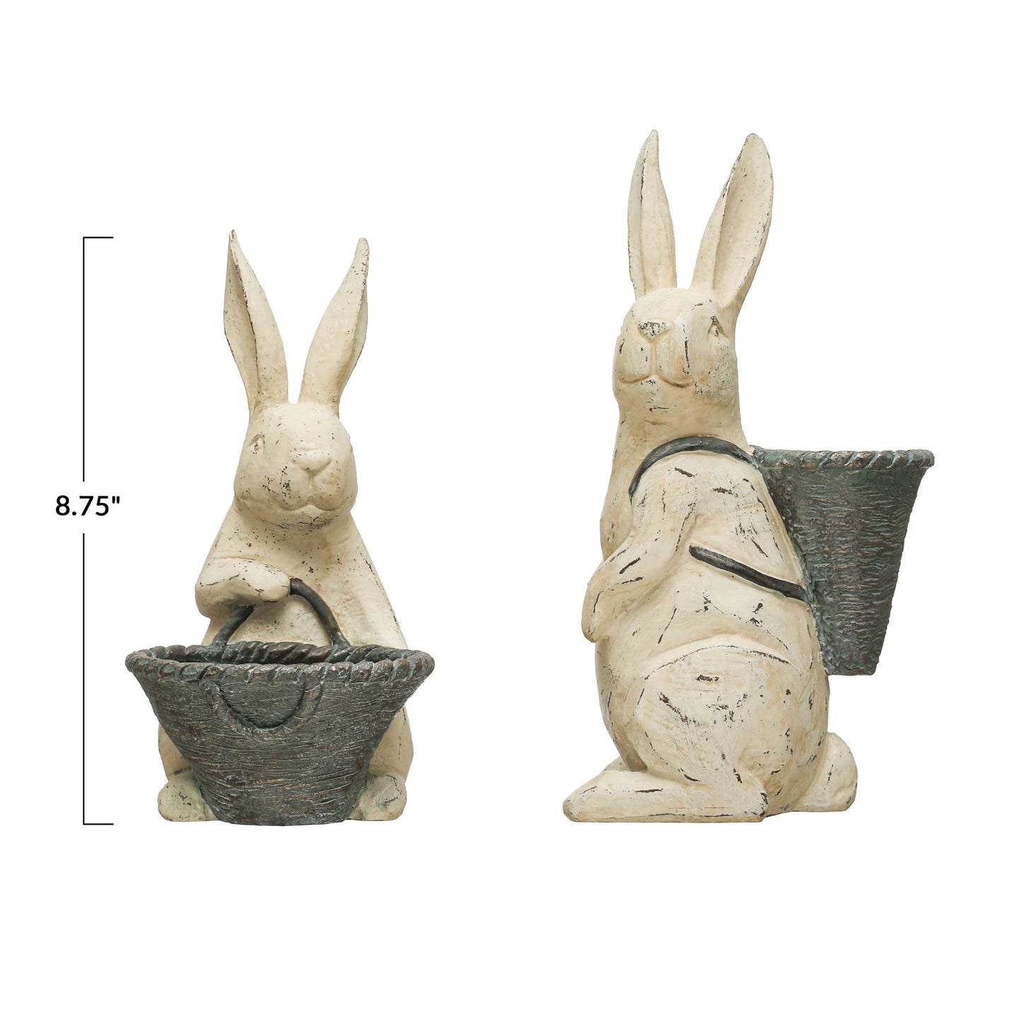 White Bunny with Basket