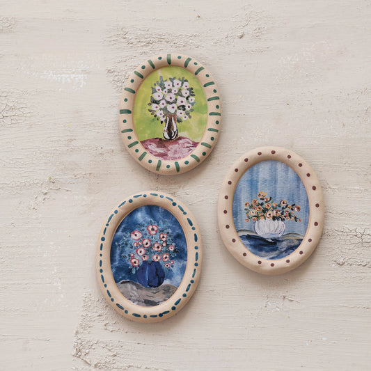 Oval Stoneware Plate Decor
