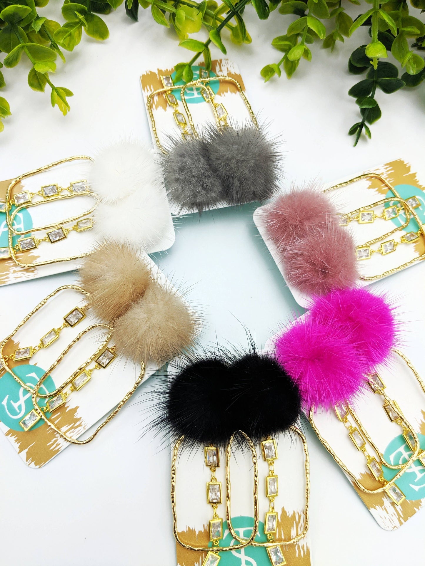 Puff Crystal CZ Hoops