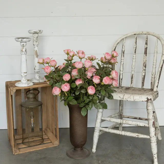 27" Pink Rose Spray
