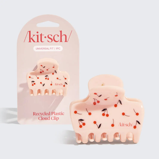 Cherry Print Plastic Medium Cloud Clip