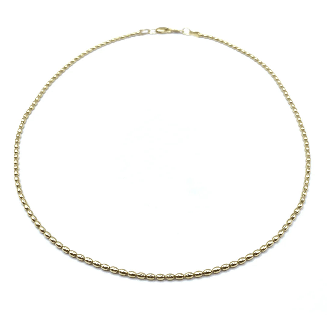 Oval Pattern 15.5" Gold Filled Necklace