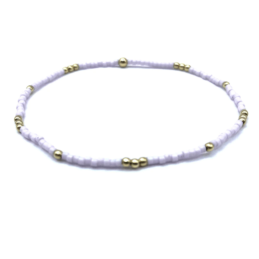 2mm Newport Light Pink+ Gold Filled Bracelet