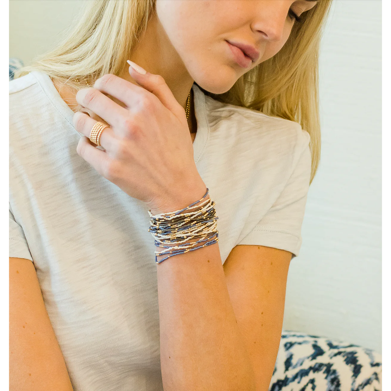 2mm Newport Graphite + Gold Filled Bracelet