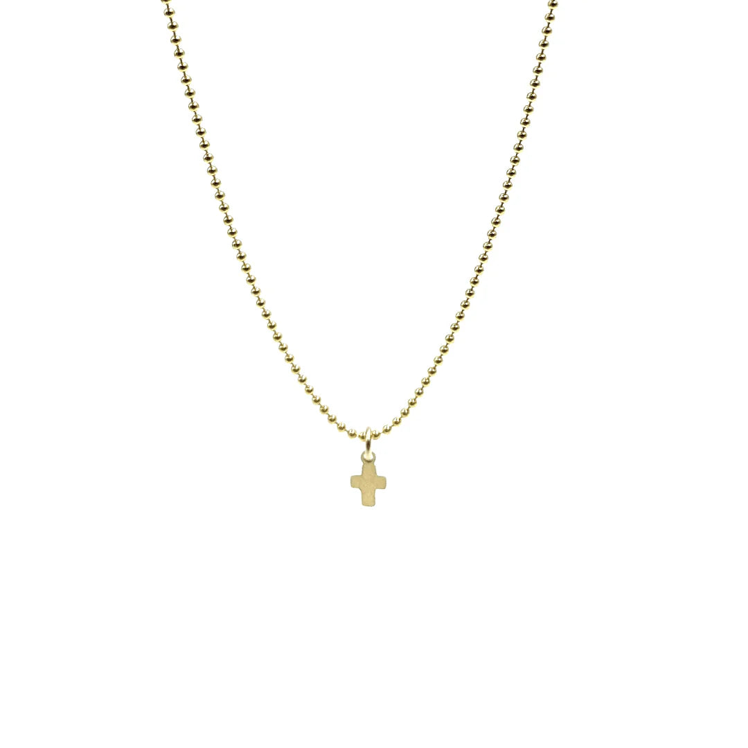 Baby Bliss Necklace with Luxe Cross 16"