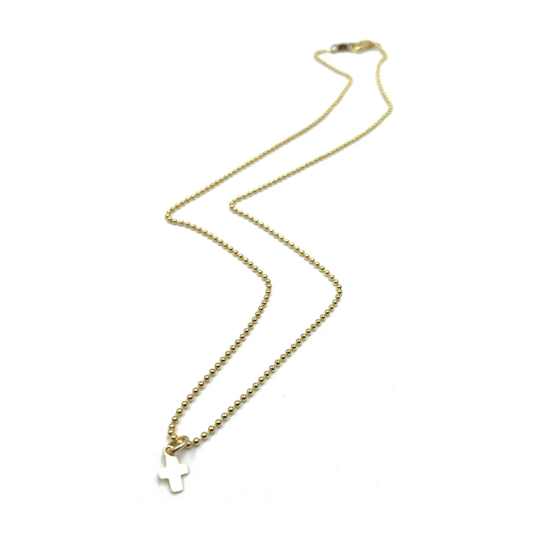 Baby Bliss Necklace with Luxe Cross 16"