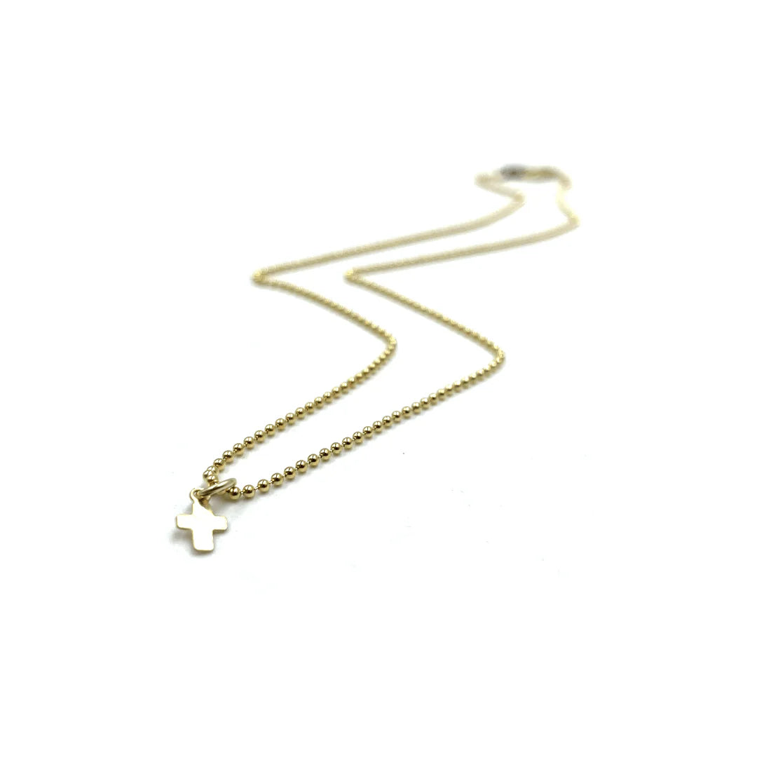 Baby Bliss Necklace with Luxe Cross 16"