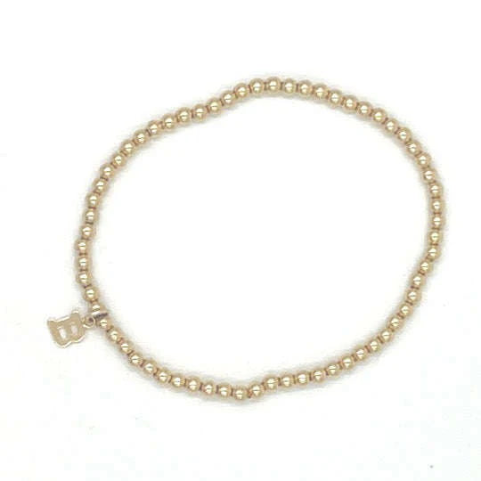 3mm Initial Charm Bracelet