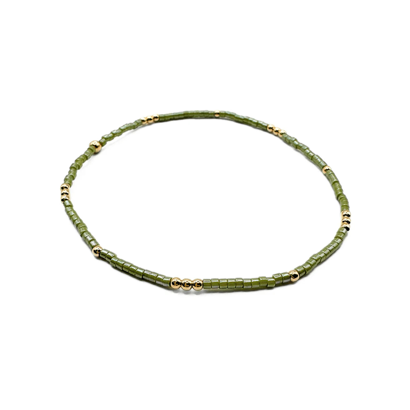 2mm Newport Evergreen + Gold Filled Bracelet
