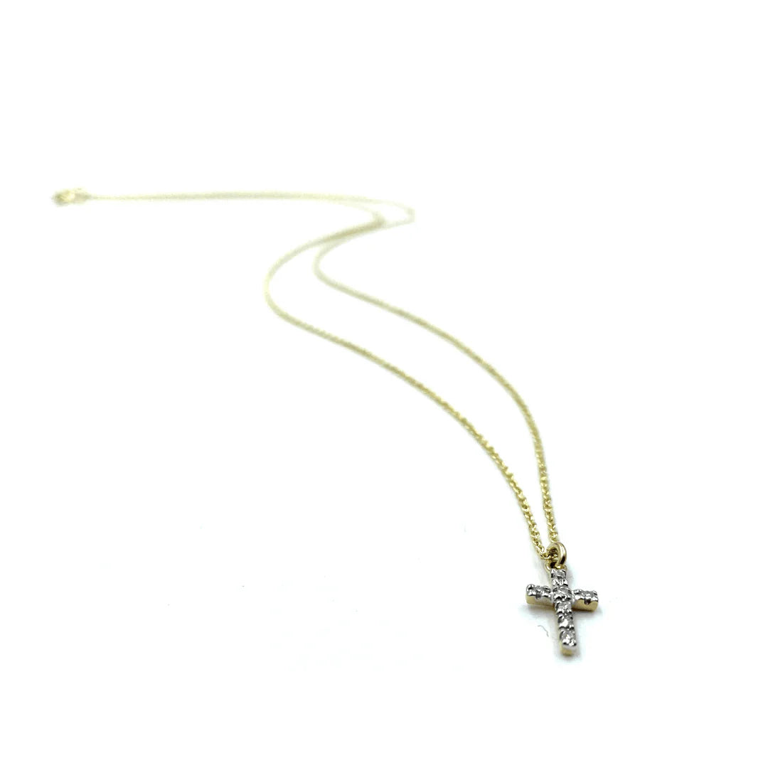 Diamond Cross on 14K Necklace