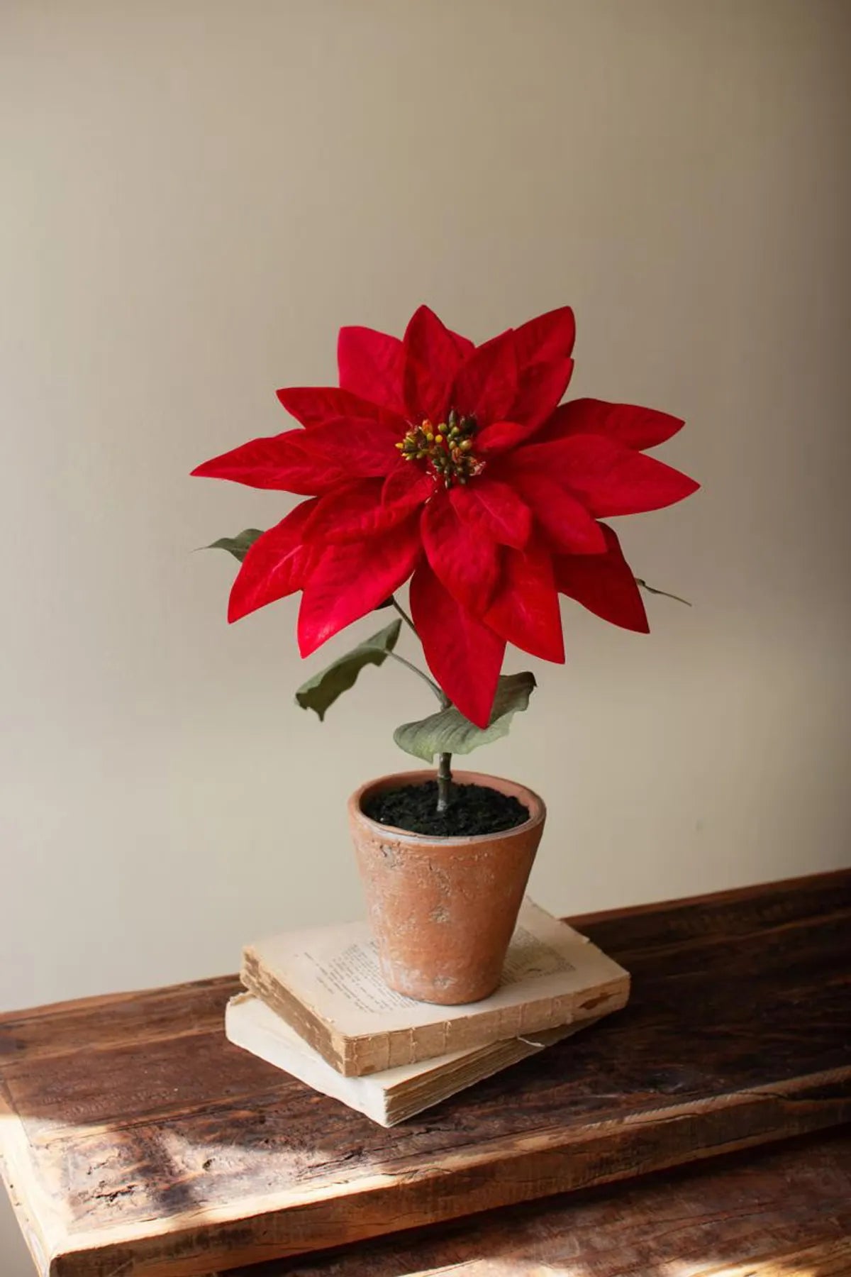 Potted Artificial Poinsettia