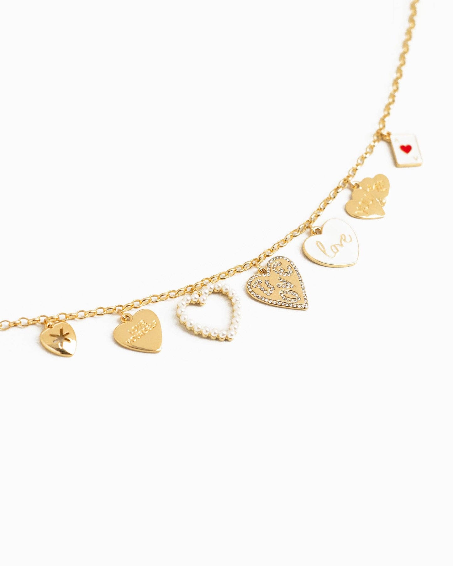 Multi Heart Charm Necklace