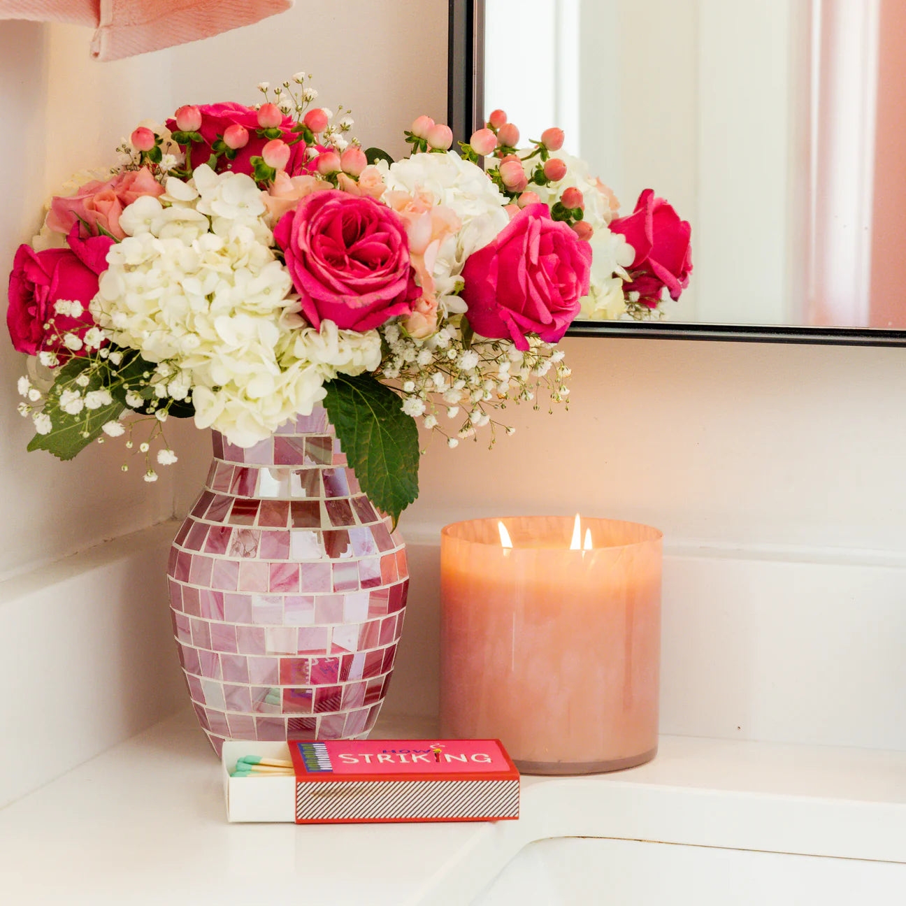Bridgewater Pink Tortoise Candle