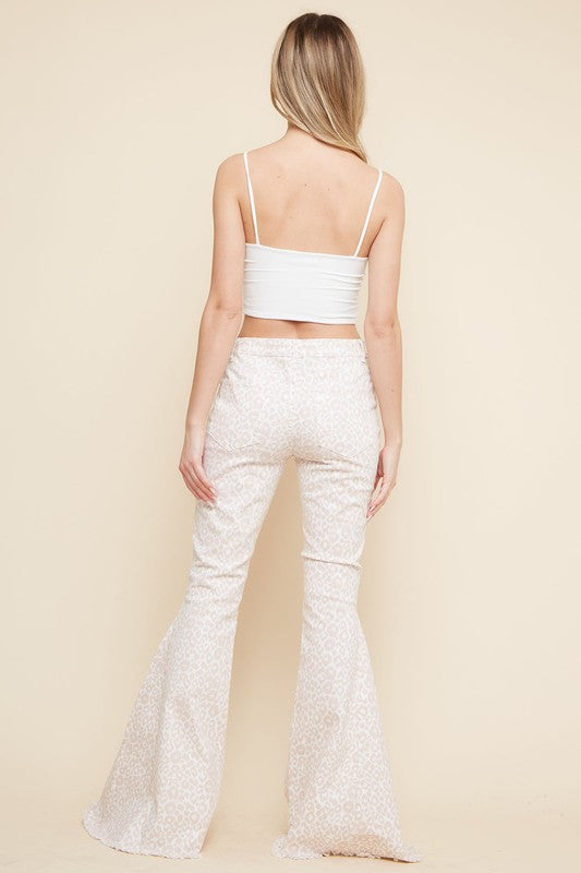 Blush Leopard Bell Bottoms