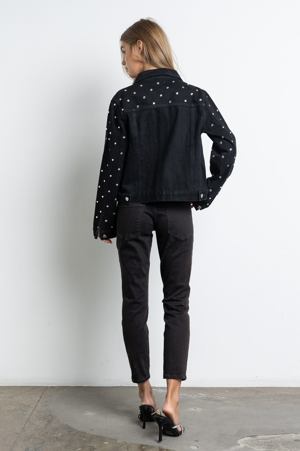 Crystal Buttons Denim Jacket