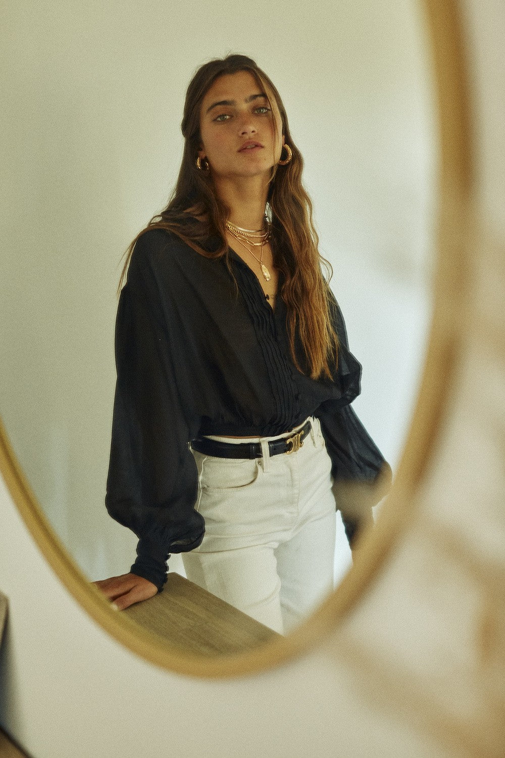 Sheer Long Sleeve Top