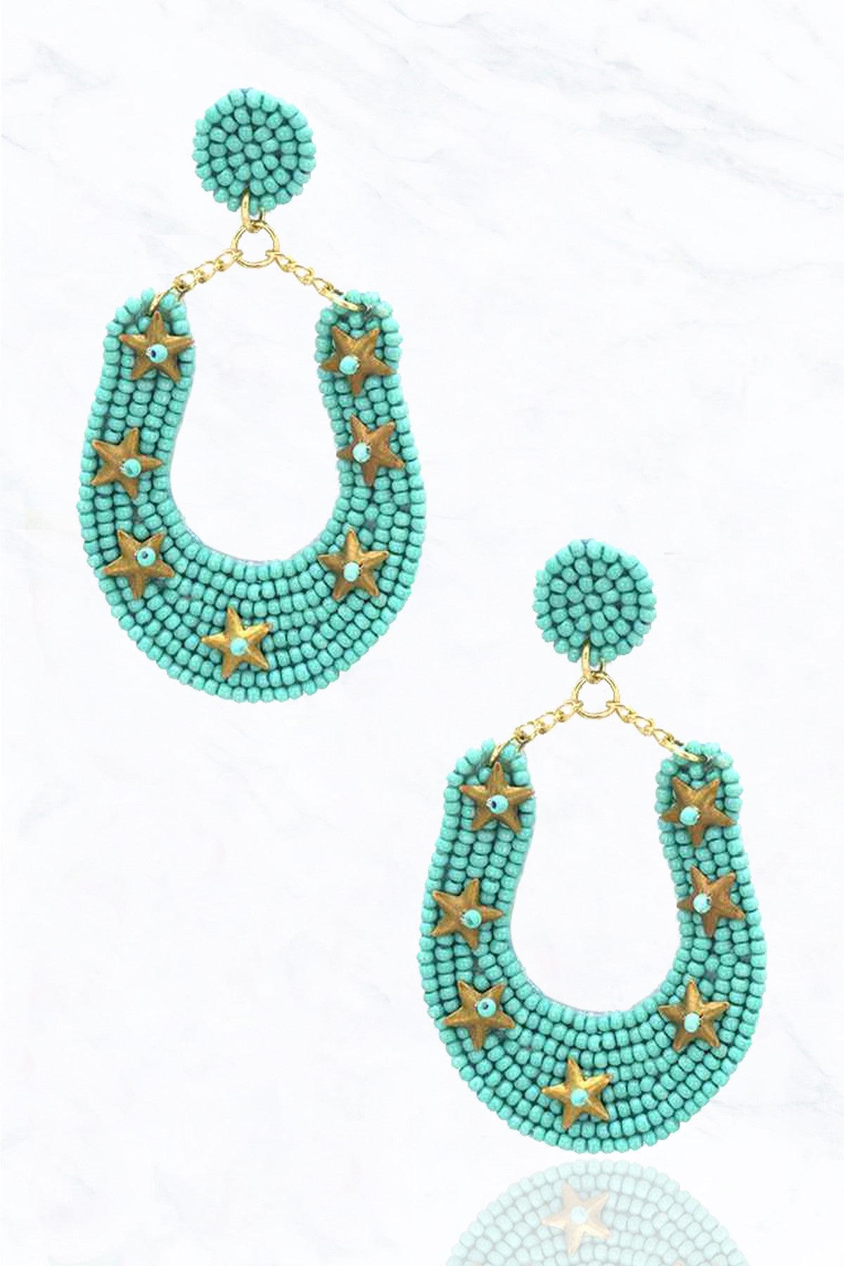 Horseshoe Beaded Earrings