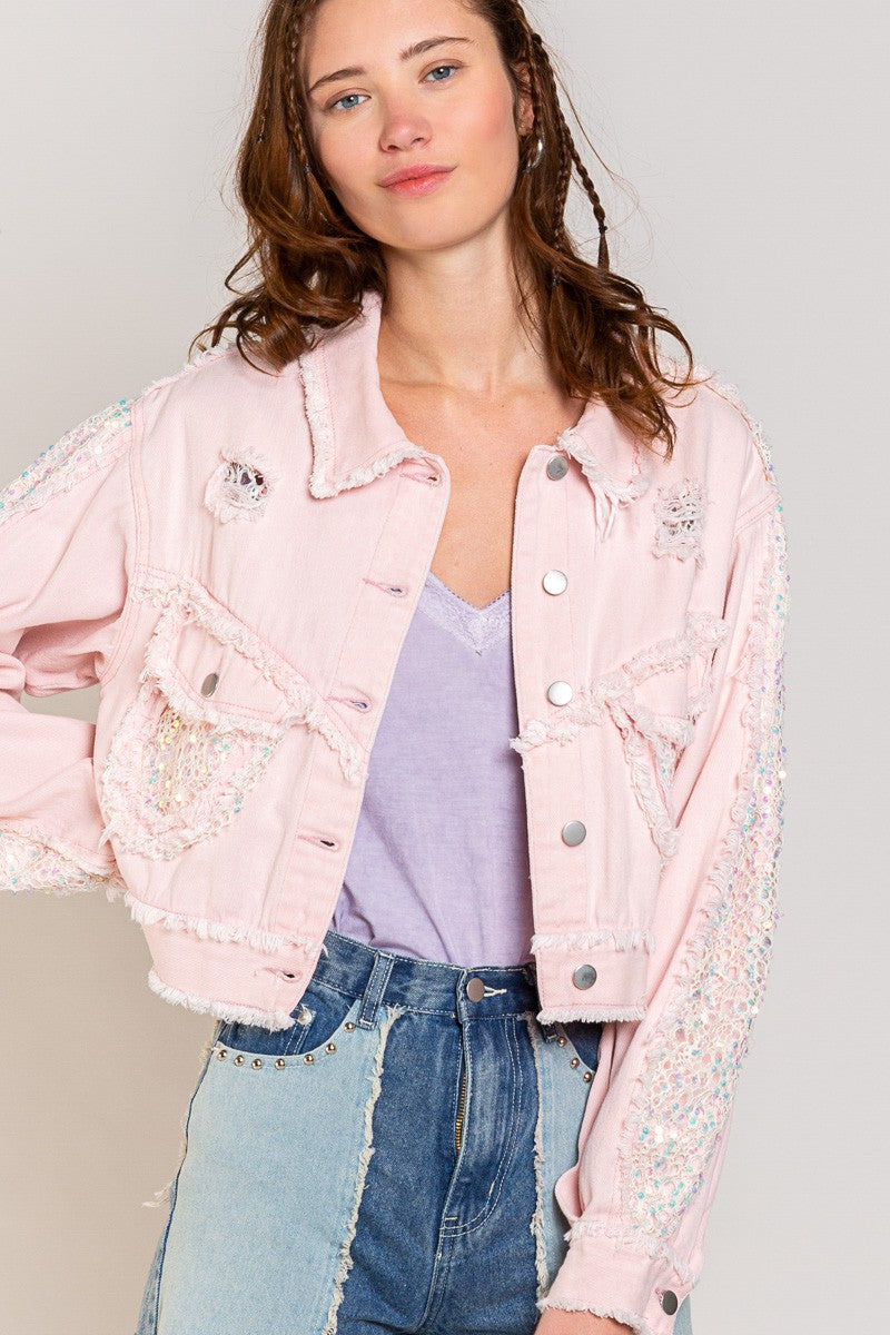 Light Pink Sequin Jacket