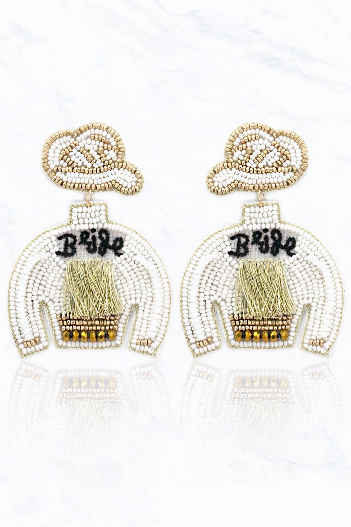 "Bride" Jacket Beaded Earrings