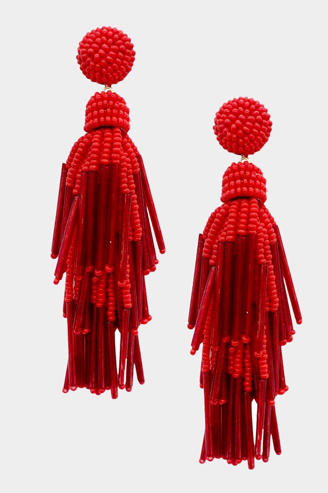 Tassel Beaded Earrings