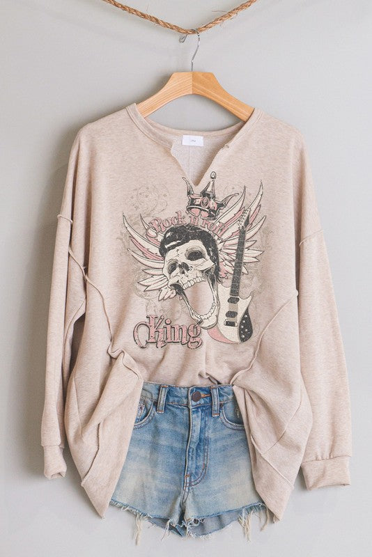 "Rock N' Roll" Graphic Sweatshirt