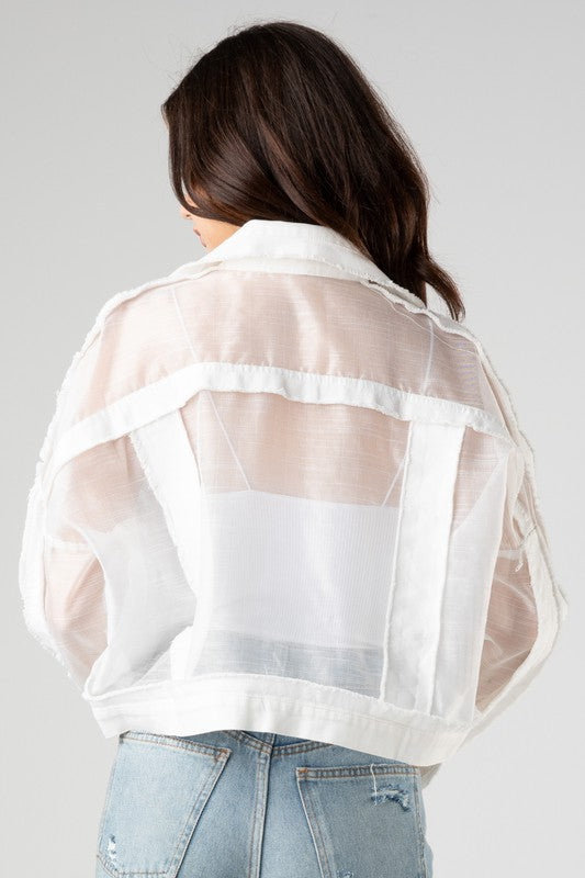 Sheer Cropped Jacket