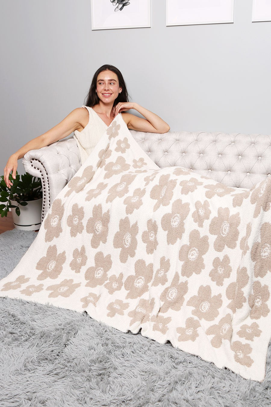 Cozy Floral Blanket