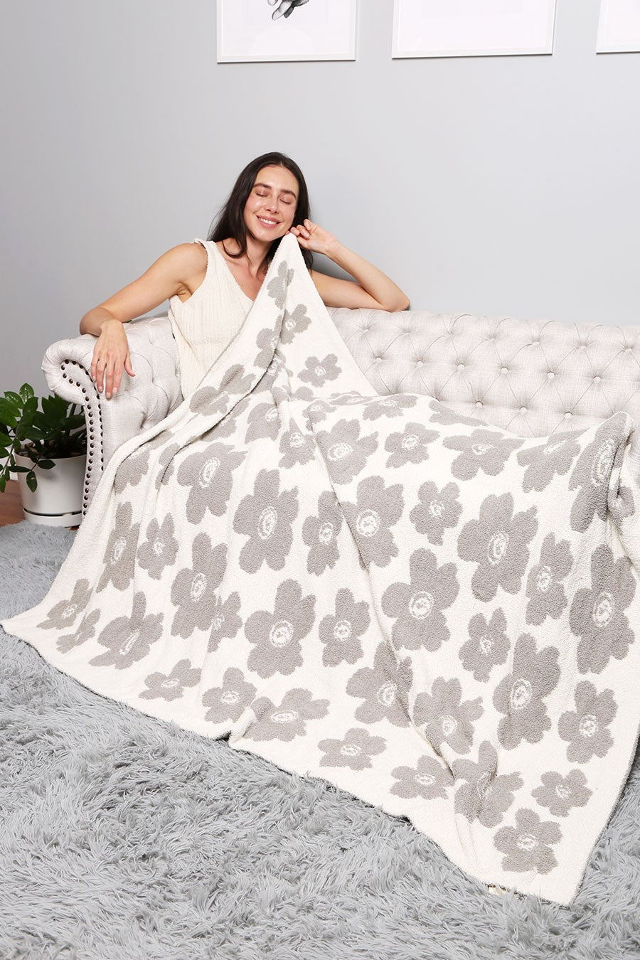 Cozy Floral Blanket