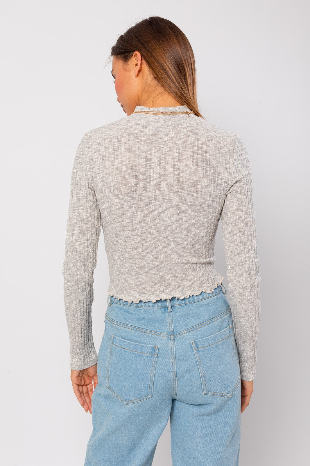 Long Sleeve Mock Neck Top