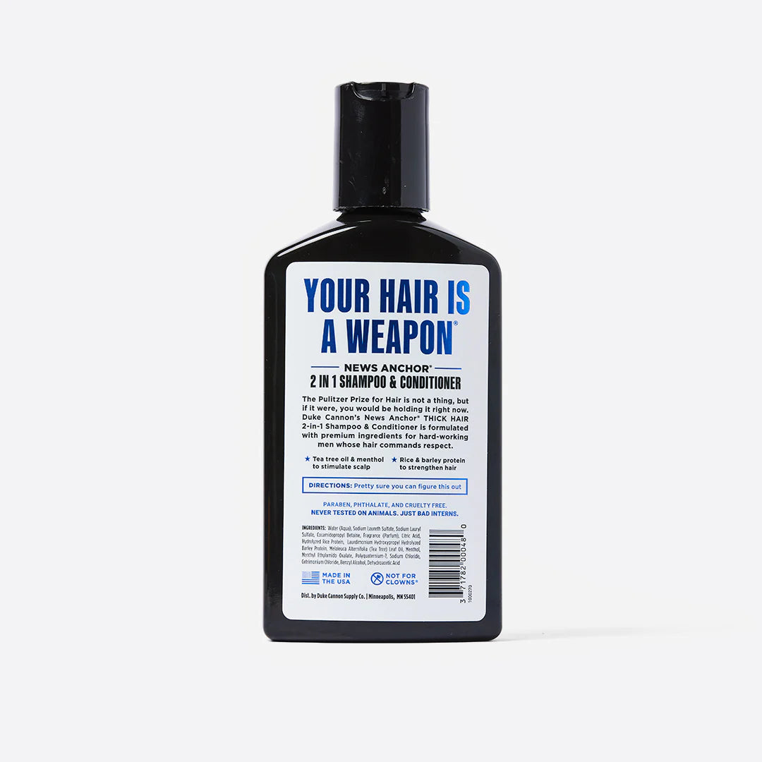 News Anchor Thick Hair Wash