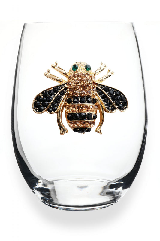 Jeweled Stemless Wine Glass