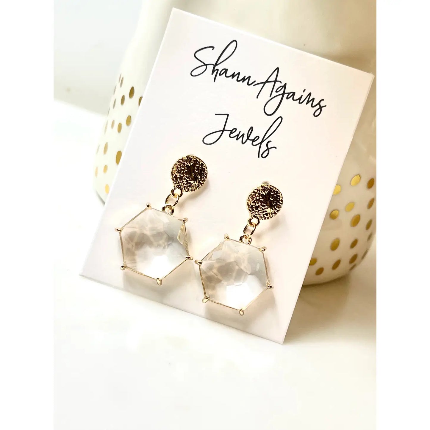 Geometric Stone Earrings